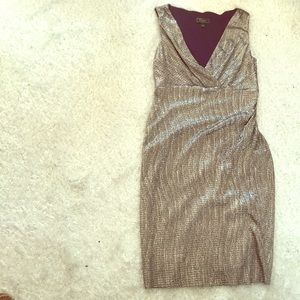 Dress Barn Silver Sleeveless Dress